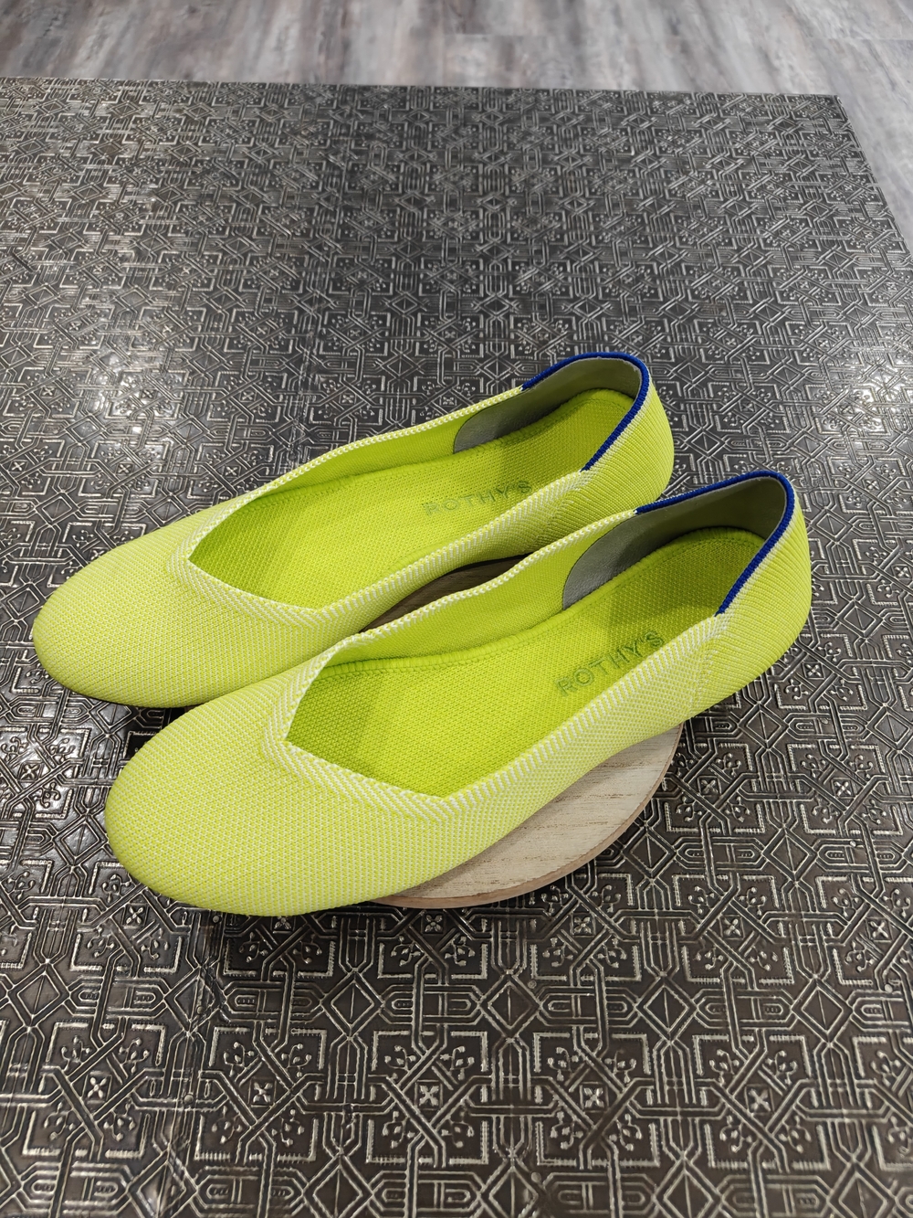 Rothy's The Flat Lemon Yellow Flats Size 9 Great Shape